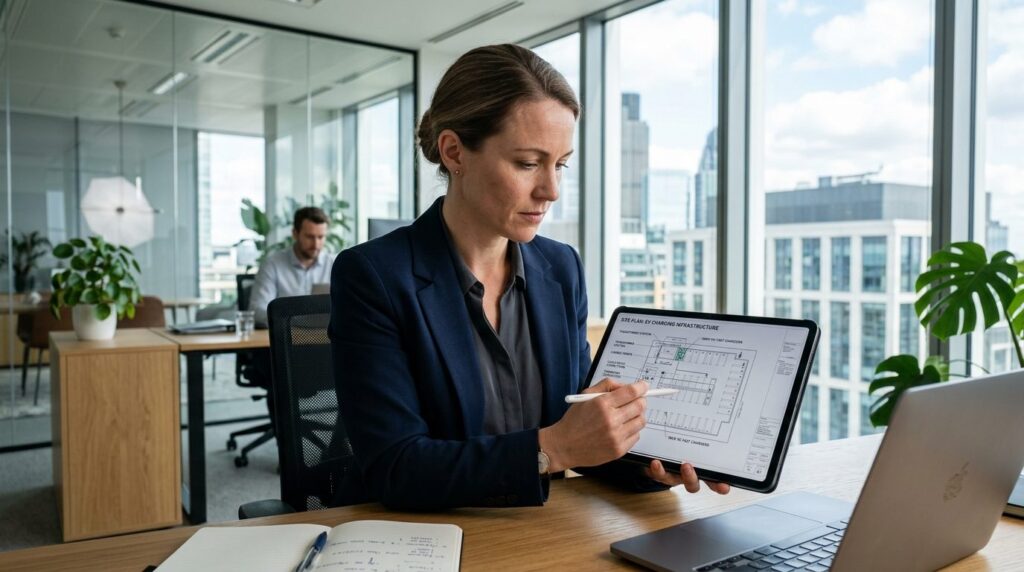 Close-up professional photograph of a business consultant or