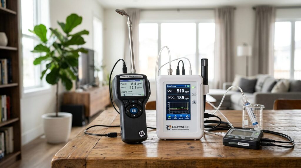 Close-up professional photograph of laboratory testing equip
