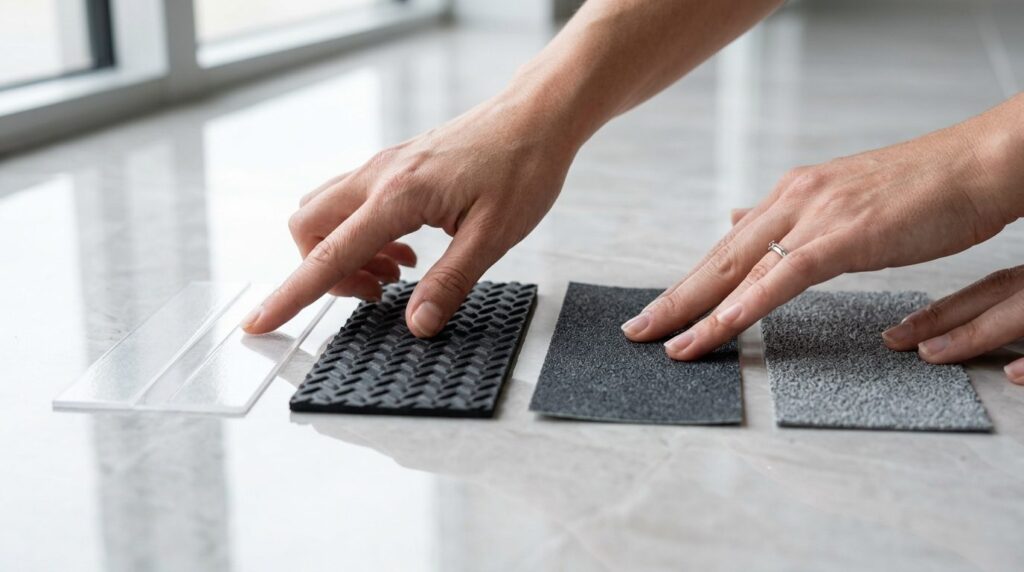 Close-up product photography of hands touching different ant